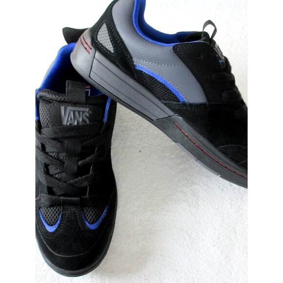 Vans Men's Skate Mixxa Suede Leather Mesh Shoes Black Grey sizes NIB - Picture 4 of 5